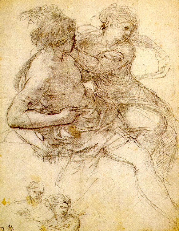 Study of Two Figures for The Age of Gold
