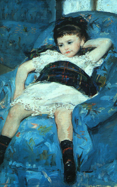 Little Girl in a Blue Armchair (detail)