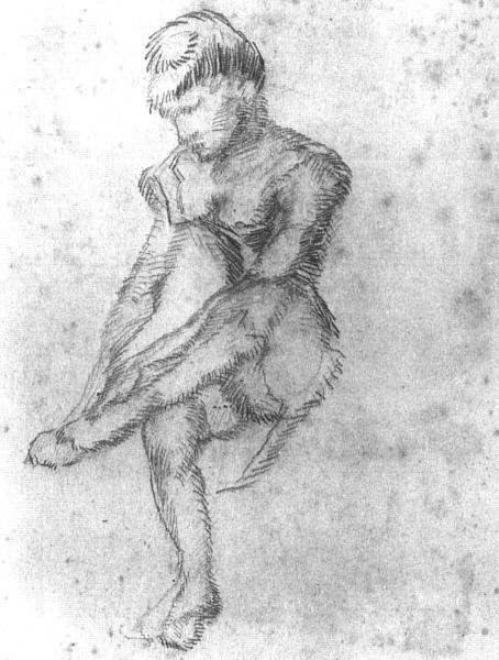 Sketch of a Seated Woman (front view)