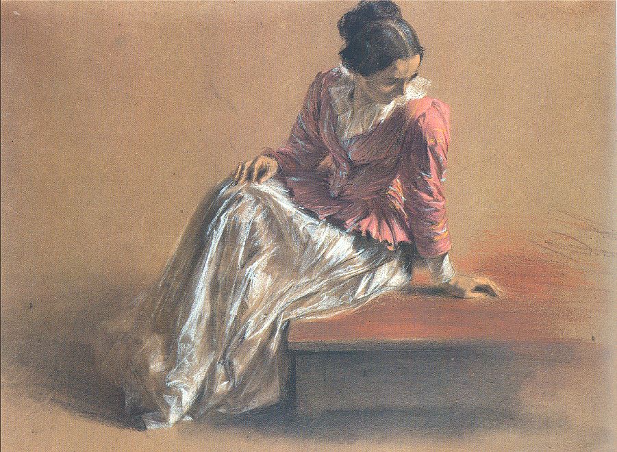 Costume Study of a Seated Woman: The Artist's Sister Emilie