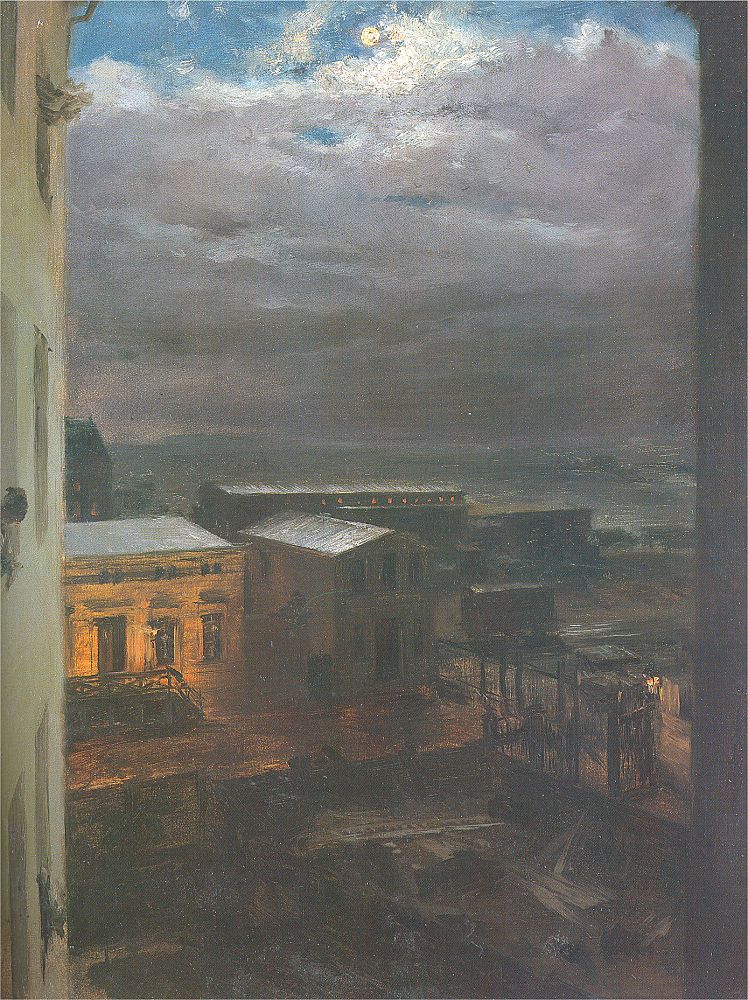 The Anhalter Railway Station by Moonlight