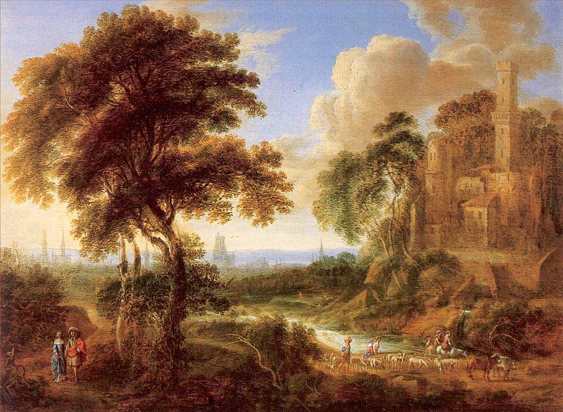 Landscape with a Castle and Town in the Distance