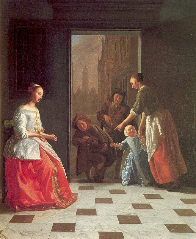 Street Musicians in the Doorway of a House