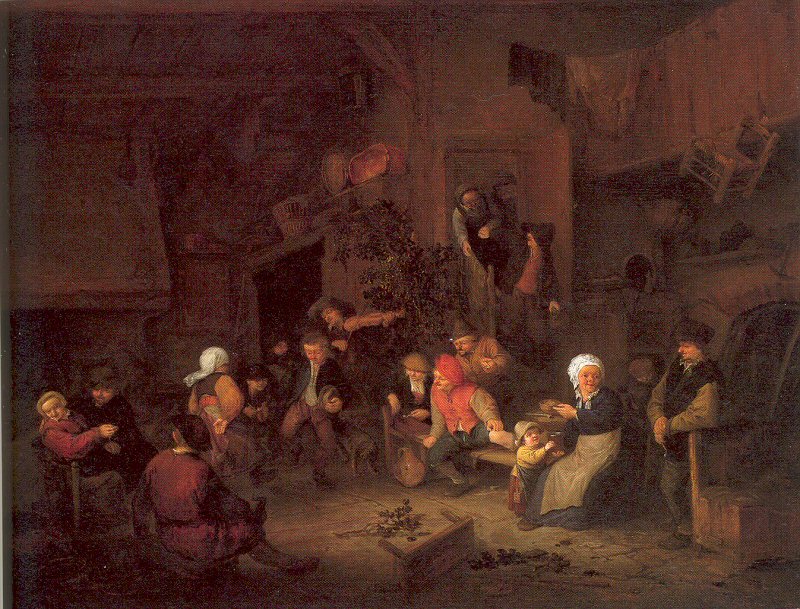 Villagers Merrymaking at an Inn